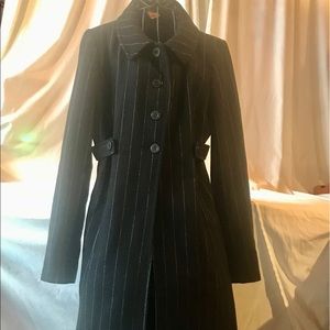 Arden B Black wool coat